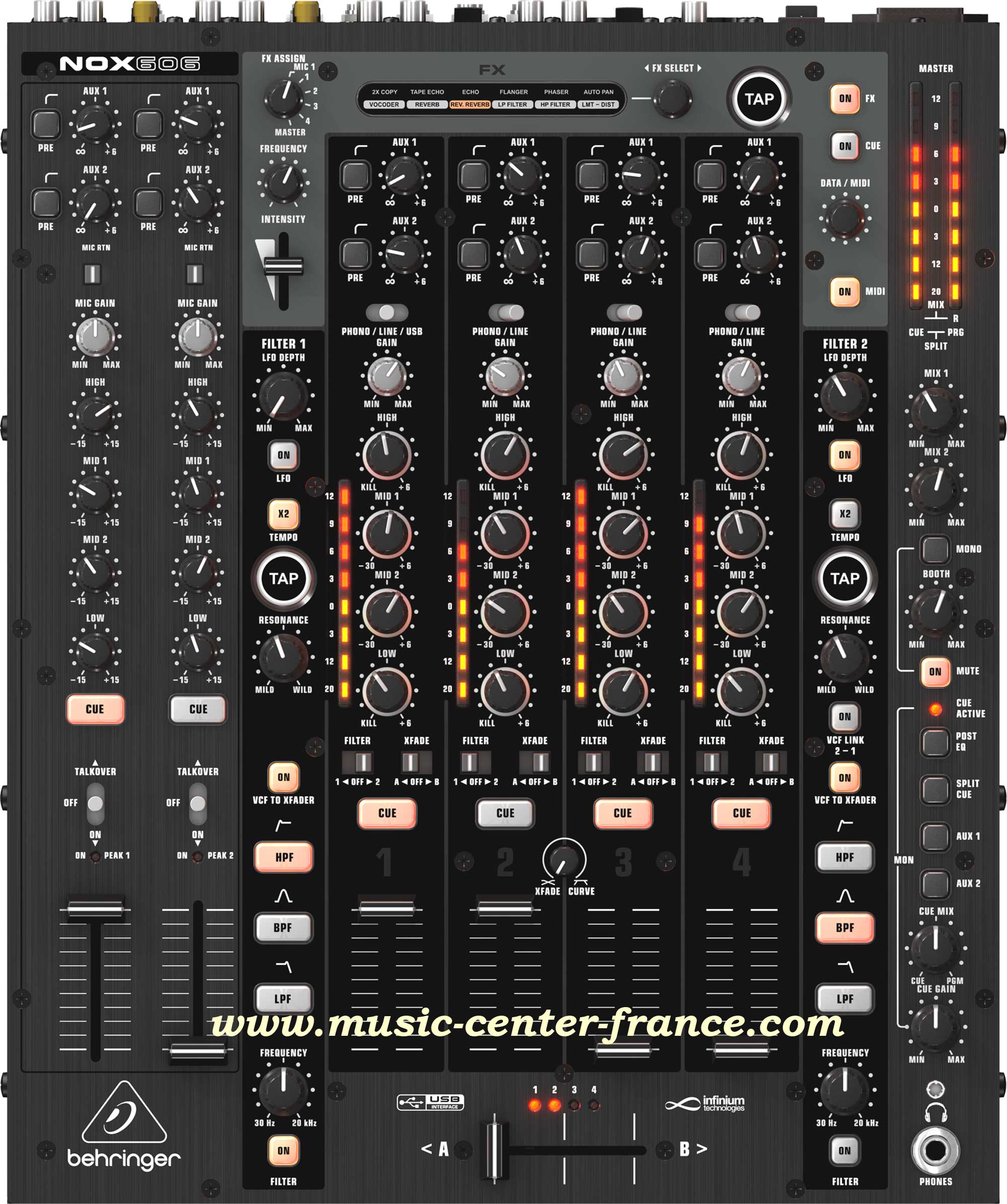 console mixer table de mixage Behringer NOX606 NOX 606 USB